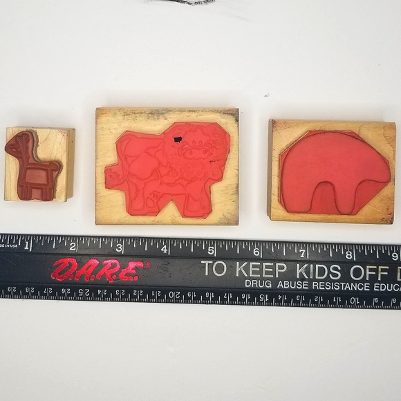 Insect/Bug and Animal Wooden Rubber Stamp Lot- Includes Nine Pieces - Picture 5 of 7